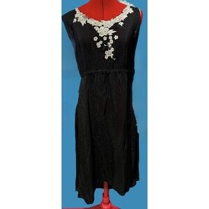 Johnny Was Black Embroidered Dress Size 3XL